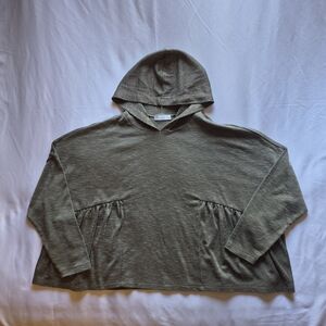 89th & Madison Textured Olive Green Oversized Hoodie Size Medium